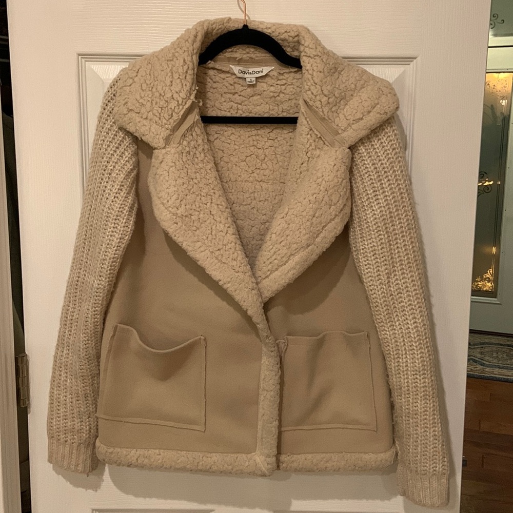Davi&Dani Sherpa And Knit Jacket With Pockets And… - image 1